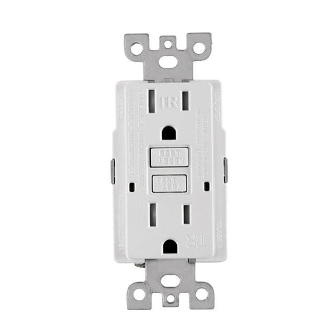 15 amps Self-testing Tamper Resistant GFCI Receptacle with wall plate