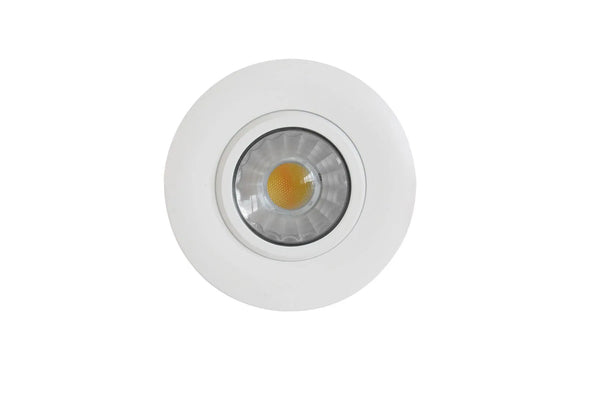 3 Inch. Round Integrated LED Gimbal Recessed Light - White