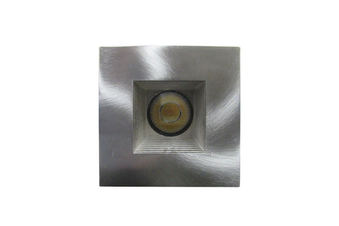 2 INCH SQUARE BRUSHED NICKEL LED POT LIGHT