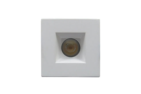 2 Inch. Square Integrated LED Baffle Recessed Light - White