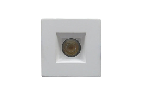 2 Inch. Square Integrated LED Baffle Recessed Light - White