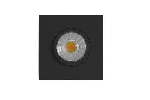 3 Inch. Square Integrated LED Gimbal Recessed Light - Black